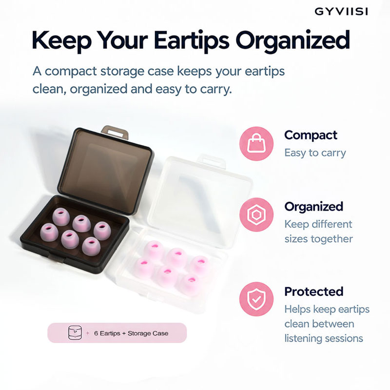In Ear Monitor Iem - GYVIISI 실리콘 이어팁, 이어 모니터(IEM) 헤드폰용,