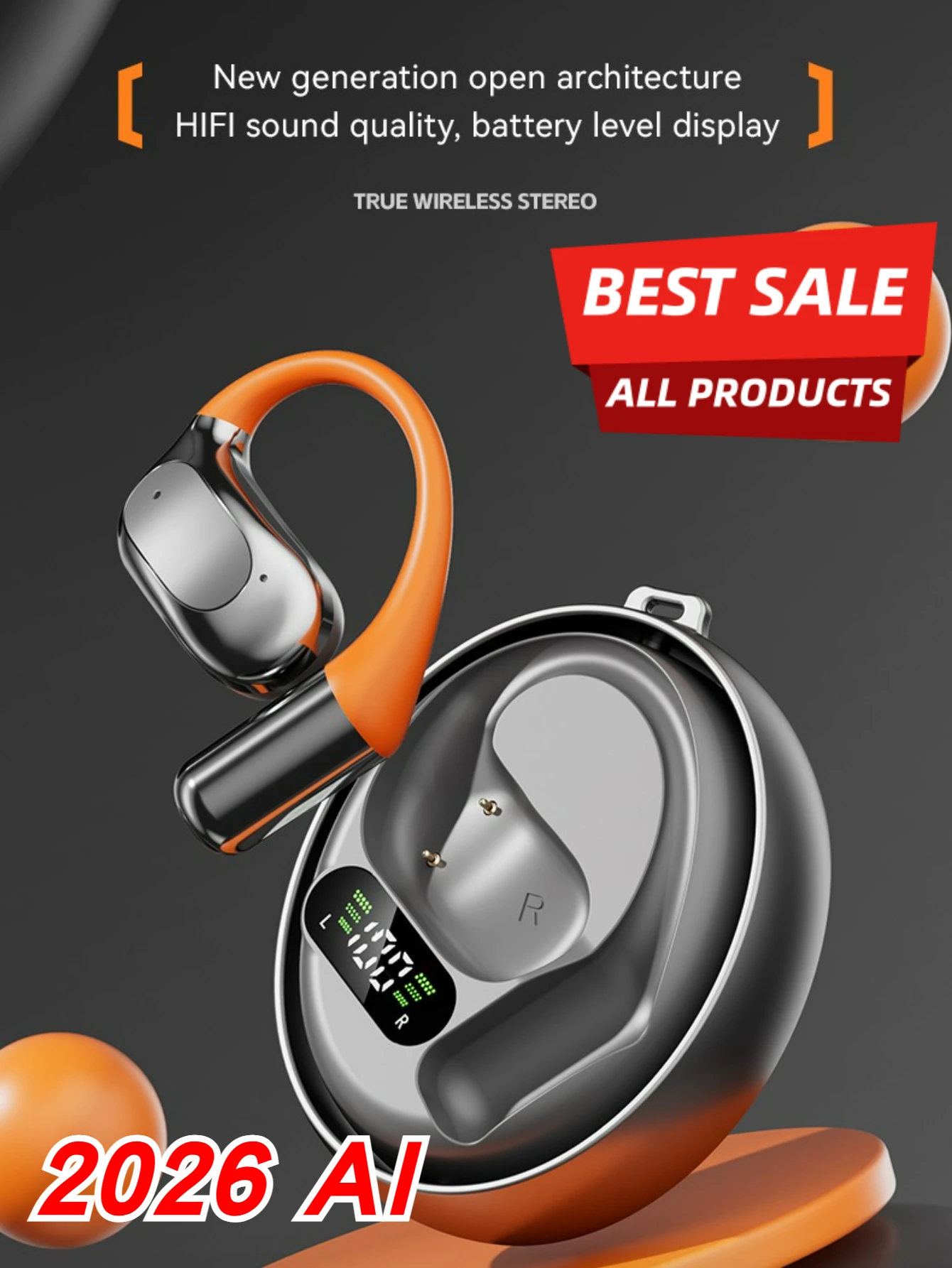 Bluetooth Headset On Ear - 무선 번역기 헤드셋 144개 언어 실시간