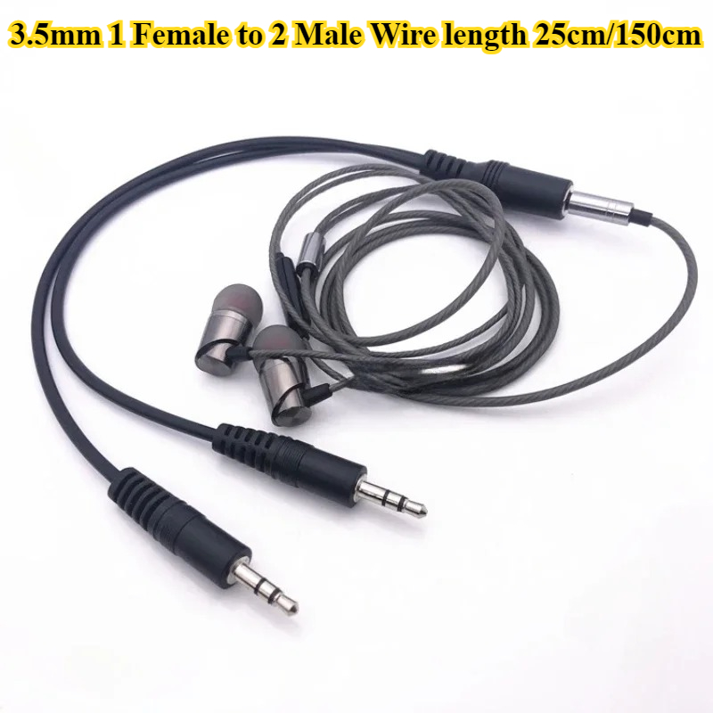 2/5개/세트 3.5mm 1 to 2 오디오 Y 스플리 - Earphone Splitter Jack 리뷰 및 가격