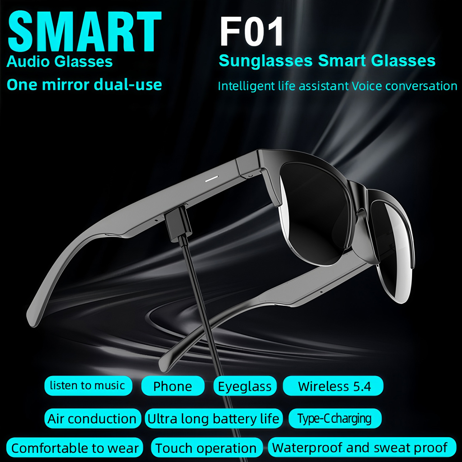 스마트 오디오 선글라스, 블루투스 V5.4, 무선 통화 - Bluetooth Headset On Ear 리뷰 및 가격